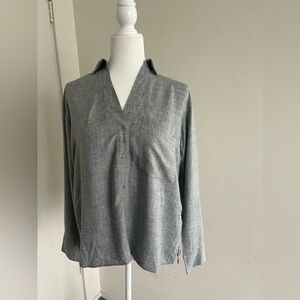 Zara shirt gray button up